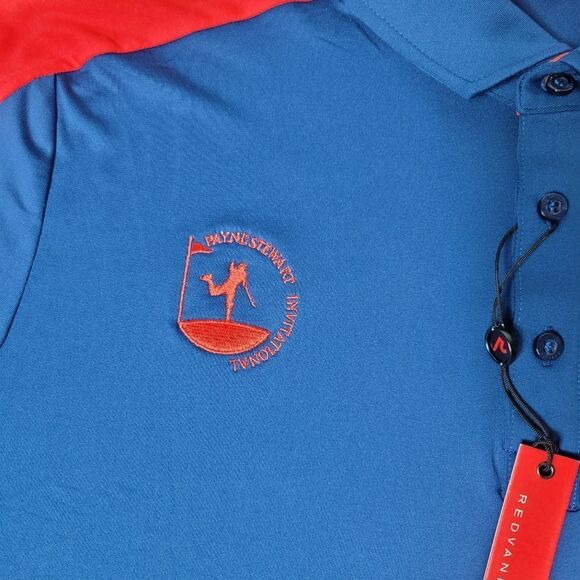 Redvanly Evans Golf Polo Mens Size Xl Purepoly Tech  Admiral Blue Red New - Picture 4 of 11